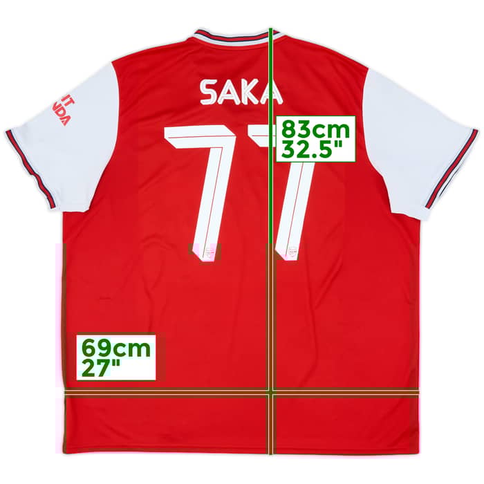 2019-20 Arsenal Home Shirt Saka #77 - 7/10 - (3XL)