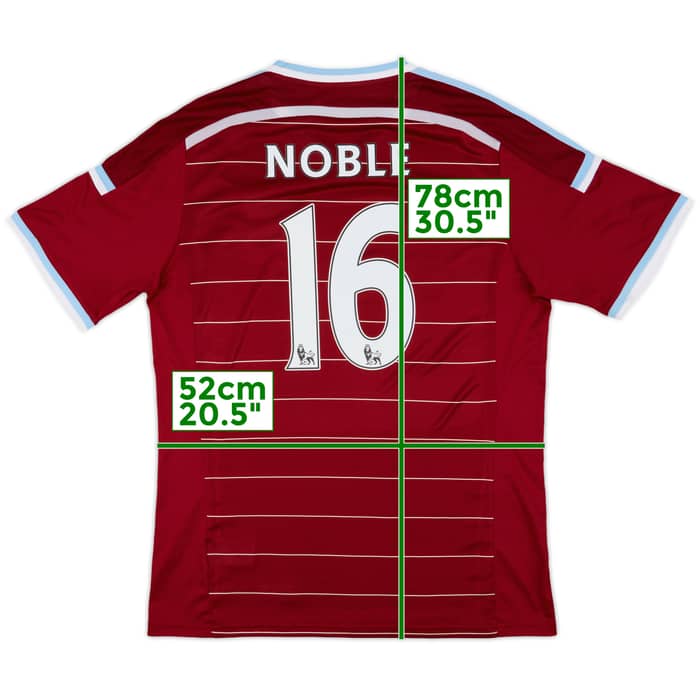 2014-15 West Ham Home Shirt Noble #16 - 10/10 - (XL)