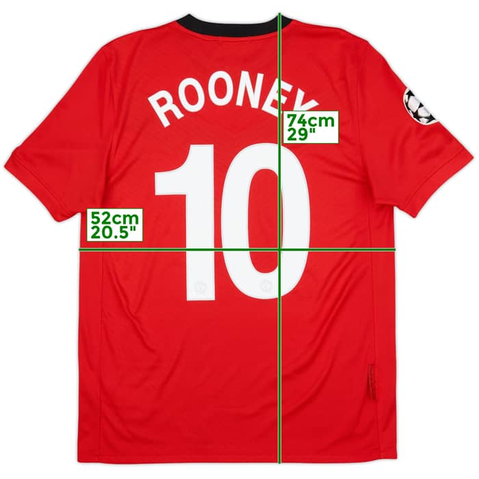 2009-10 Manchester United Home Shirt Rooney #10 - 9/10 - (M)