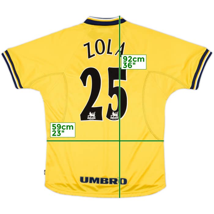 1998-00 Chelsea Third Shirt Zola #25 - 9/10 - (L)
