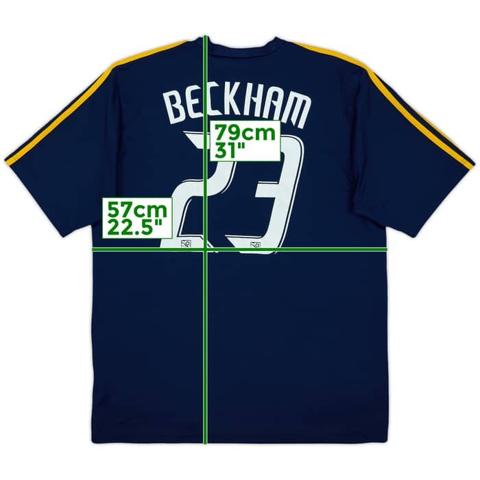2007 LA Galaxy adidas Training Shirt Beckham #23 - 7/10 - (L)