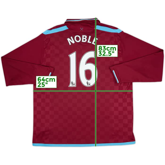 2009-10 West Ham Home L/S Shirt Noble #16 - 6/10 - (XXL)