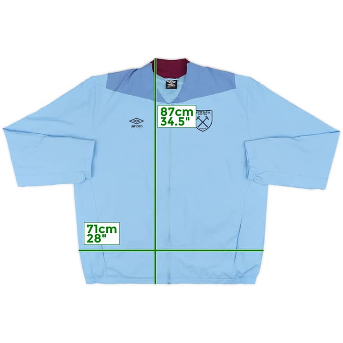 2018-19 West Ham Umbro Hooded Rain Jacket - 10/10 - (4XL)