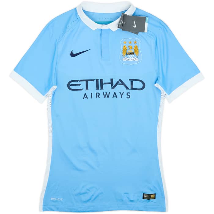 2015-16 Manchester City Authentic Home Shirt Kun Aguero #10 (S)