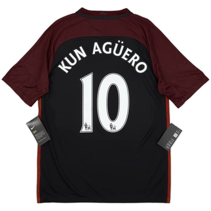 2016-17 Manchester City Away Shirt Kun Aguero #10 (M)