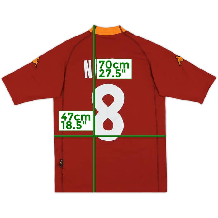 2000-01 Roma Home Shirt Nakata #8 - 7/10 - (M)