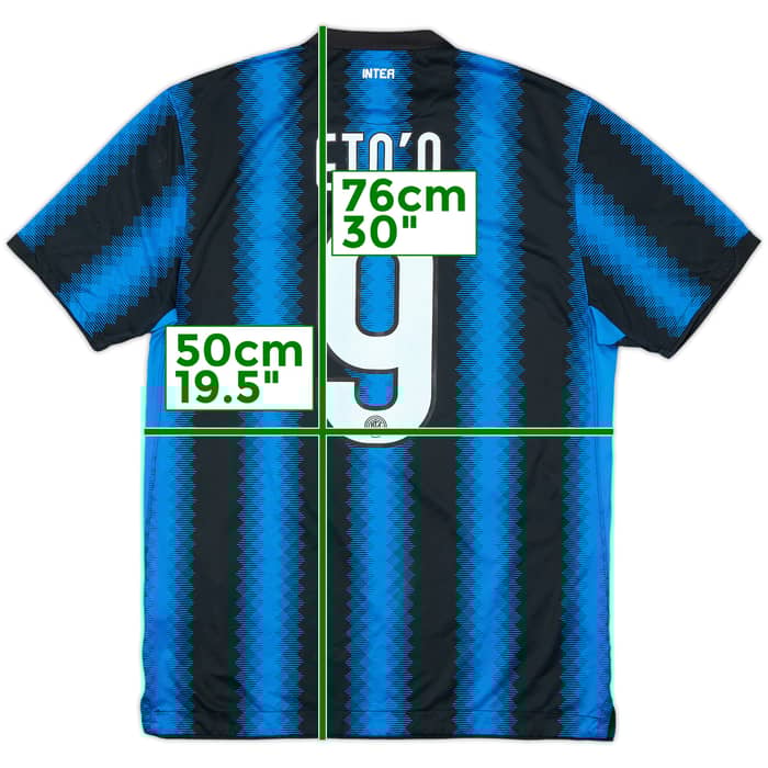 2010-11 Inter Milan Home Shirt Eto'o #9 - 8/10 - (M)