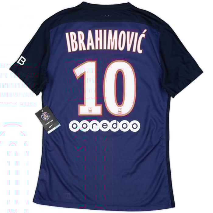 2015-16 Paris Saint-Germain Authentic Home Shirt Ibrahimovic #10 (M)