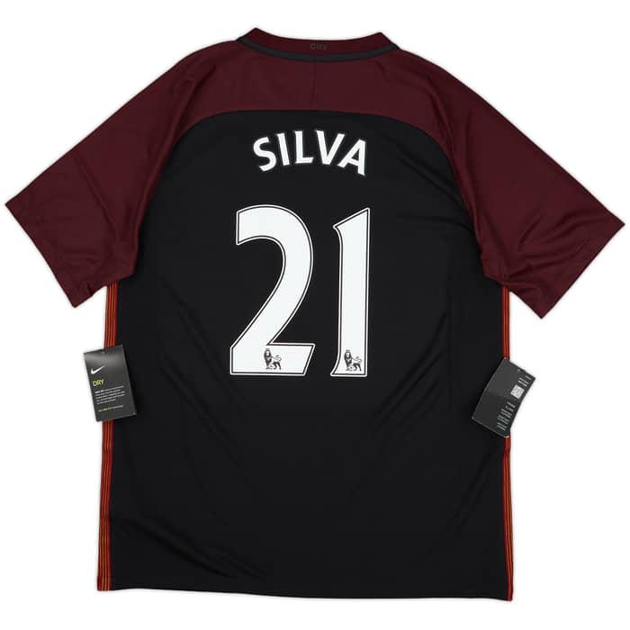 2016-17 Manchester City Away Shirt Silva #21 (L)