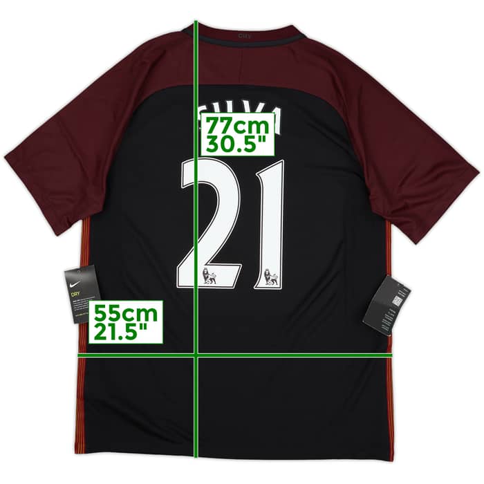 2016-17 Manchester City Away Shirt Silva #21 (L)