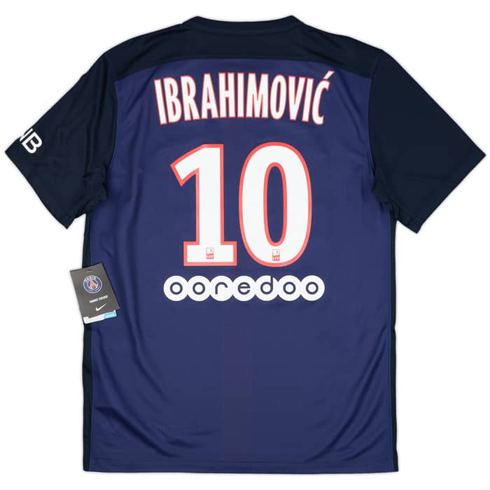 2015-16 Paris Saint-Germain Home Shirt Ibrahimovic #10 (M)