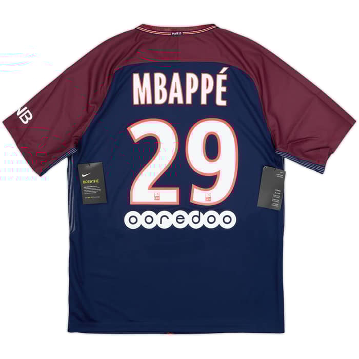 2017-18 Paris Saint-Germain Home Shirt Mbappe #29 (M)