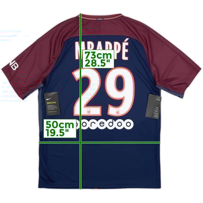 2017-18 Paris Saint-Germain Home Shirt Mbappe #29 (M)