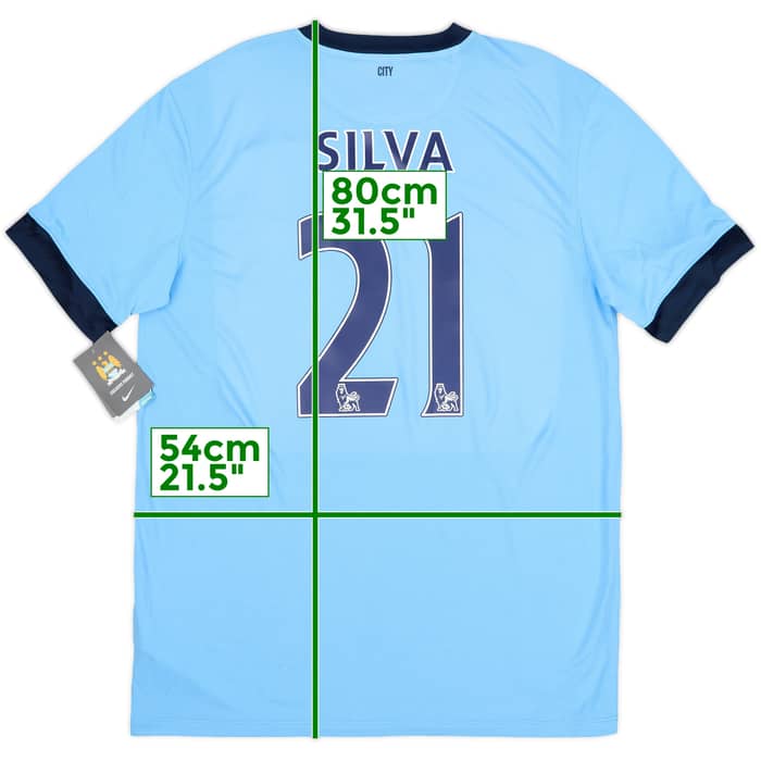 2014-15 Manchester City Home Shirt Silva #21 (L)