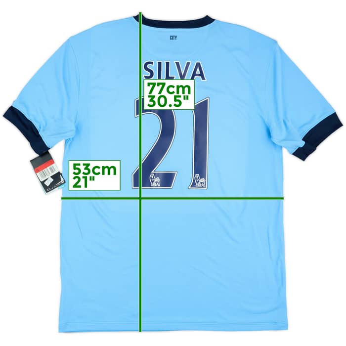 2014-15 Manchester City Home Shirt Silva #21 (L)