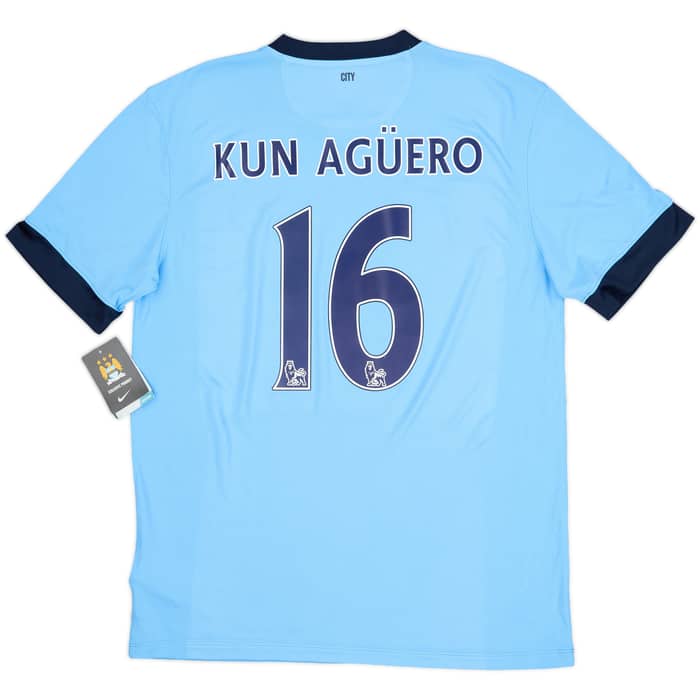 2014-15 Manchester City Home Shirt Kun Aguero #16 (L)