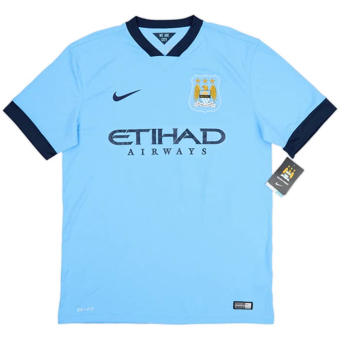 2014-15 Manchester City Home Shirt Kun Aguero #16 (L)