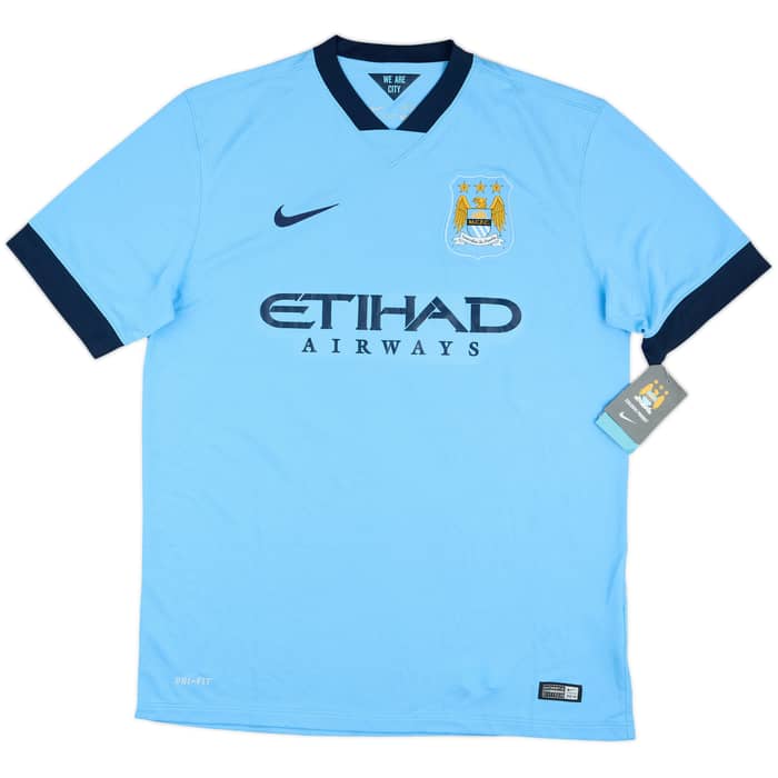 2014-15 Manchester City Home Shirt Kun Aguero #16 (L)