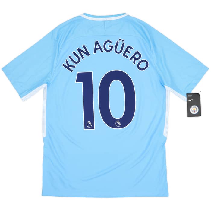 2017-18 Manchester City Home Shirt Kun Aguero #10 (M)