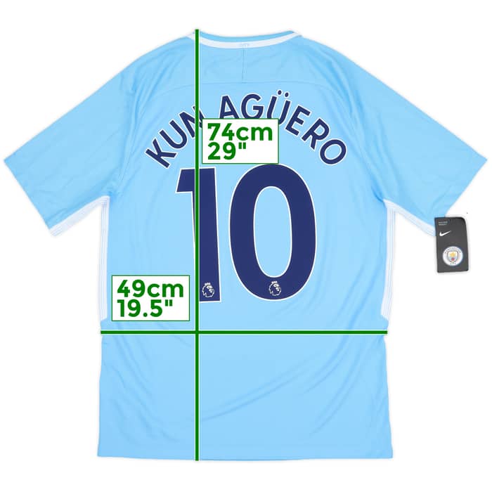 2017-18 Manchester City Home Shirt Kun Aguero #10 (M)