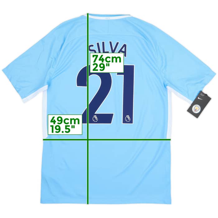 2017-18 Manchester City Home Shirt Silva #21 (M)