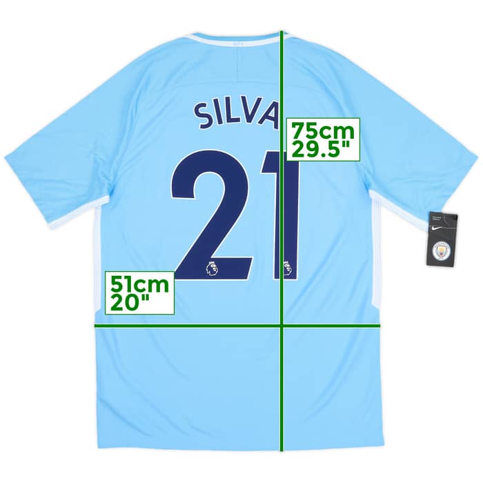 2017-18 Manchester City Home Shirt Silva #21 (M)