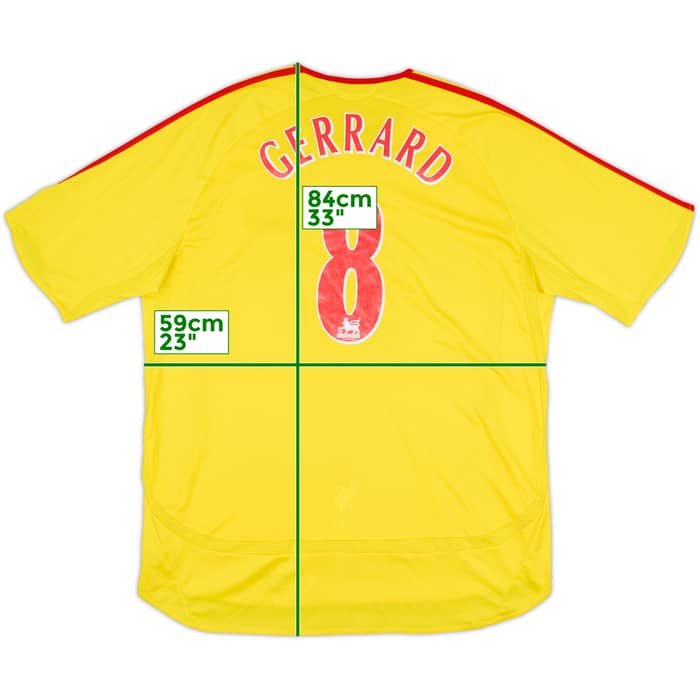2006-07 Liverpool Away Shirt Gerrard #8 - 7/10 - (XL)