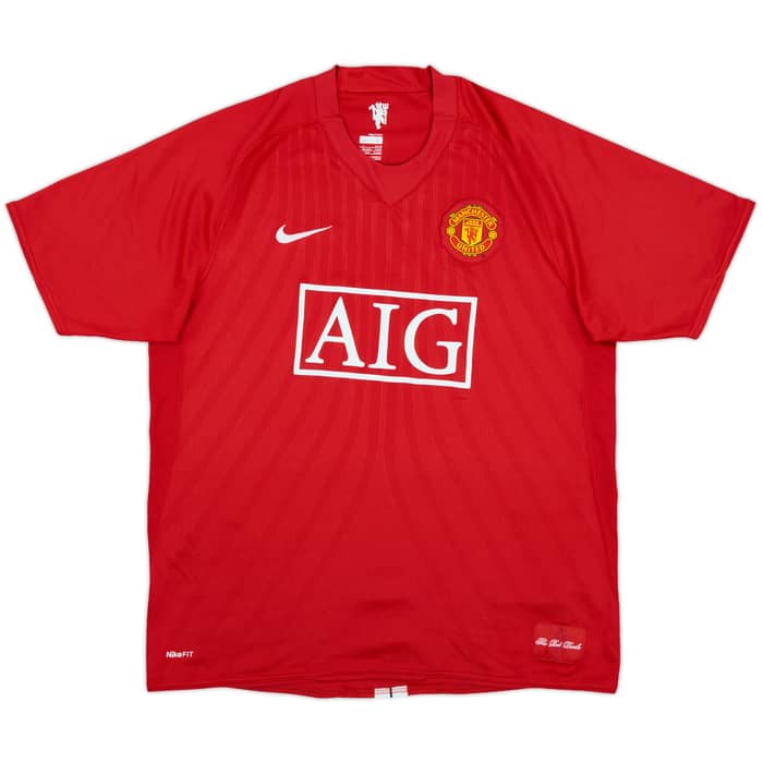 2007-09 Manchester United Home Shirt Berbatov #9 - 9/10 - (L)