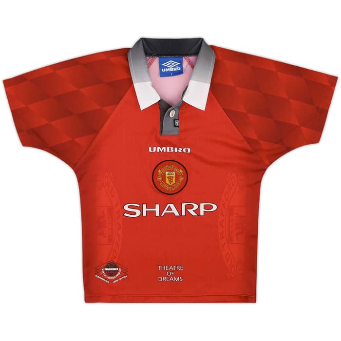 1996-98 Manchester United Home Shirt - 9/10 - (M.Boys)