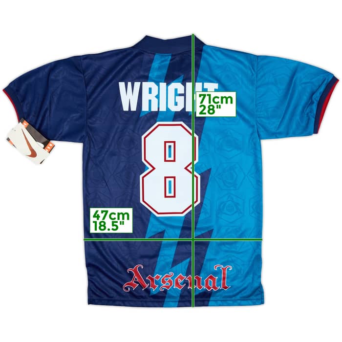 1995-96 Arsenal Away Shirt Wright #8 (XL.Boys)
