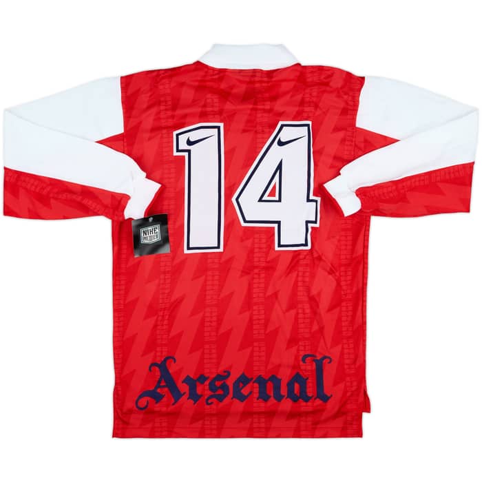 1994-96 Arsenal Player Issue Home L/S Shirt #14 (S)