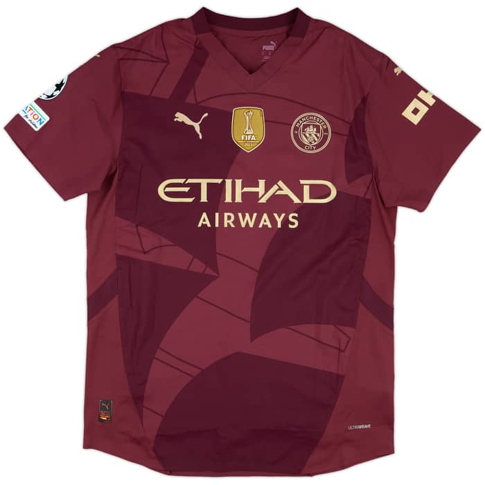 2024-25 Manchester City Match Issue Champions League Third Shirt Akanji #25
