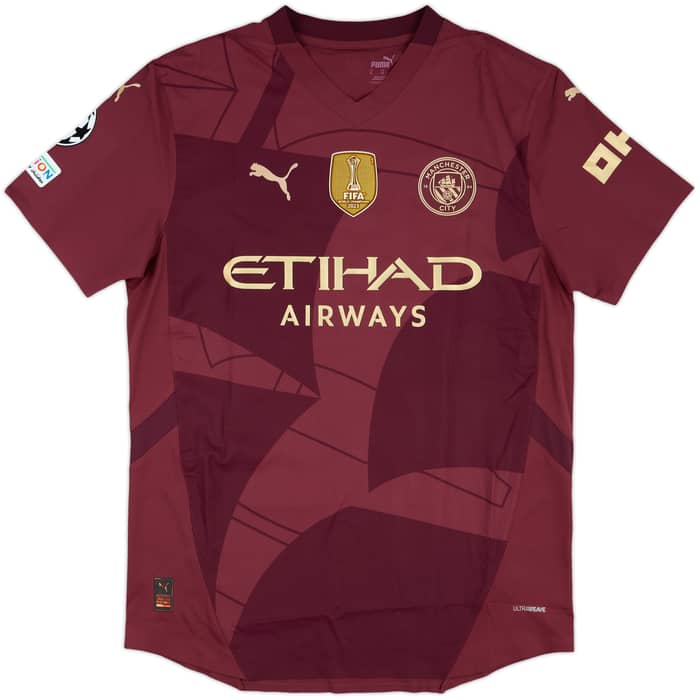 2024-25 Manchester City Match Issue Champions League Third Shirt Akanji #25