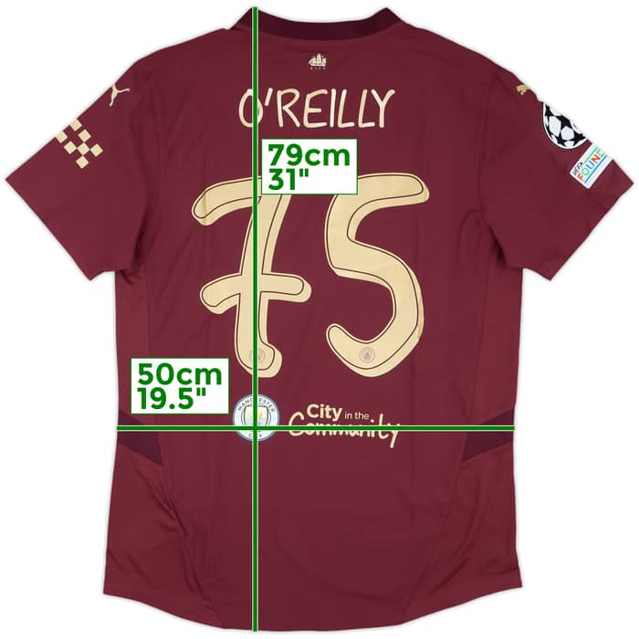 2024-25 Manchester City Match Issue Champions League Third Shirt O'Reilly #75