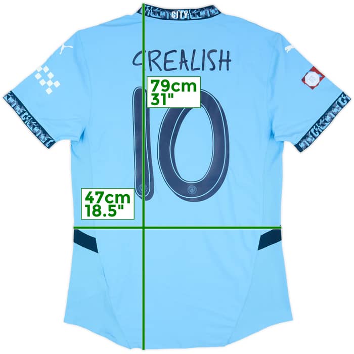 2024-25 Manchester City Match Issue Community Shield Home Shirt Grealish #10
