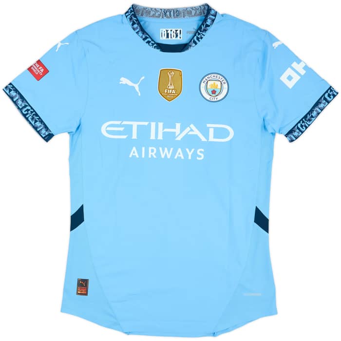 2024-25 Manchester City Match Issue Community Shield Home Shirt Foden #47