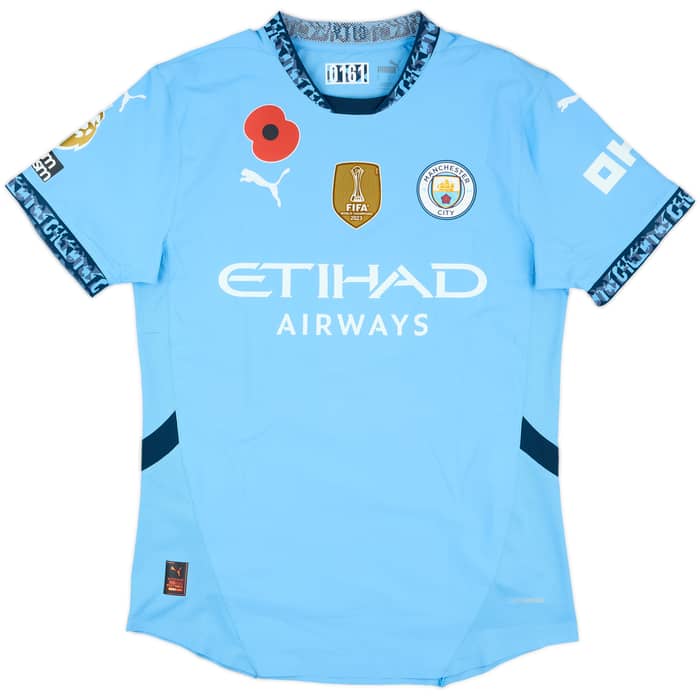2024-25 Manchester City Match Issue Home Shirt Stones #5