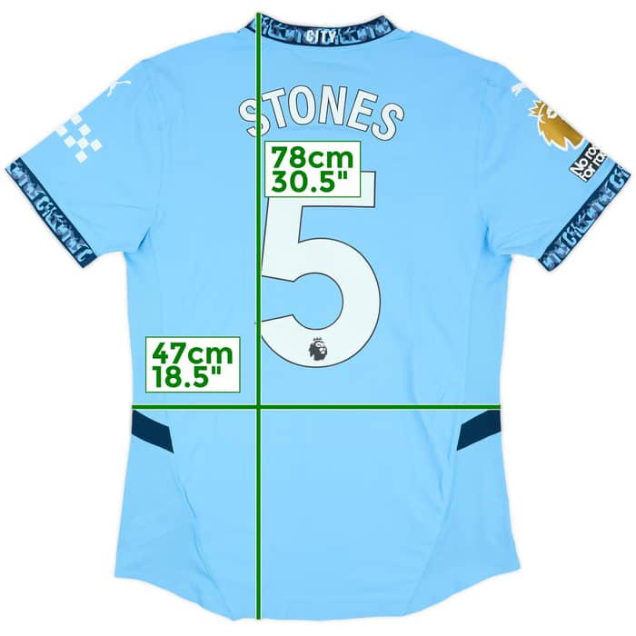 2024-25 Manchester City Match Issue Home Shirt Stones #5