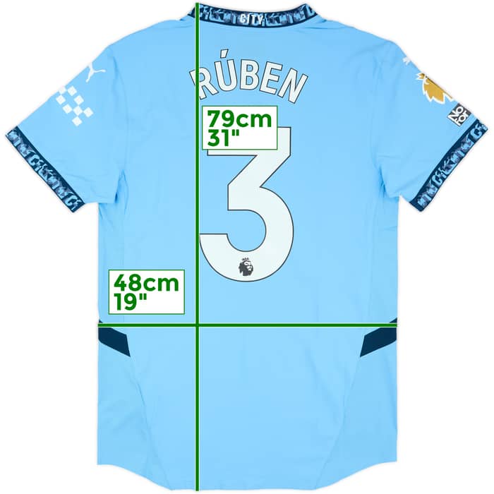 2024-25 Manchester City Match Issue Home Shirt Ruben #3