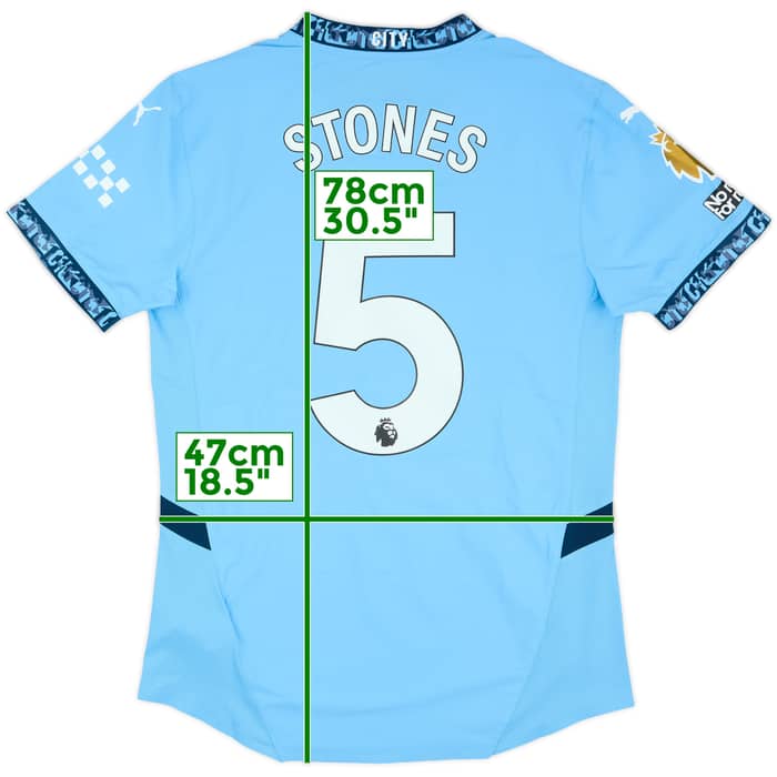 2024-25 Manchester City Match Issue Home Shirt Stones #5