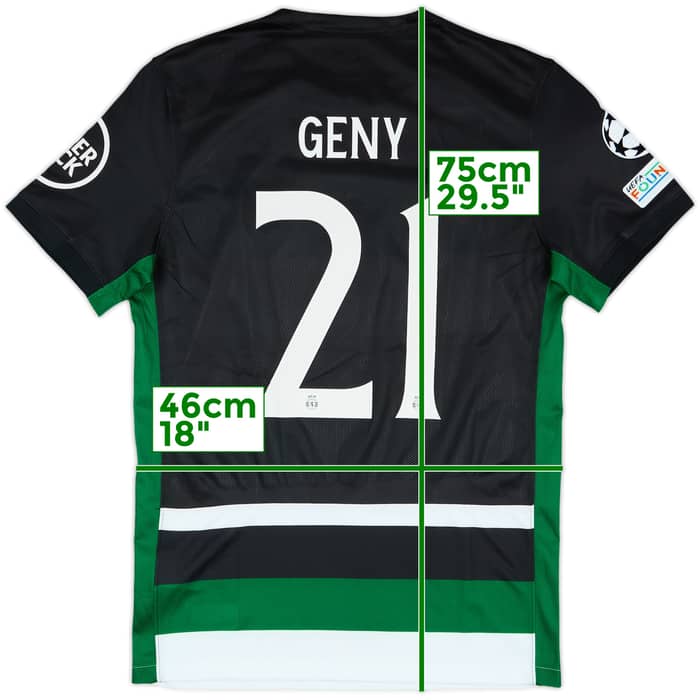2024-25 Sporting CP Match Issue Champions League Home Shirt Geny #21