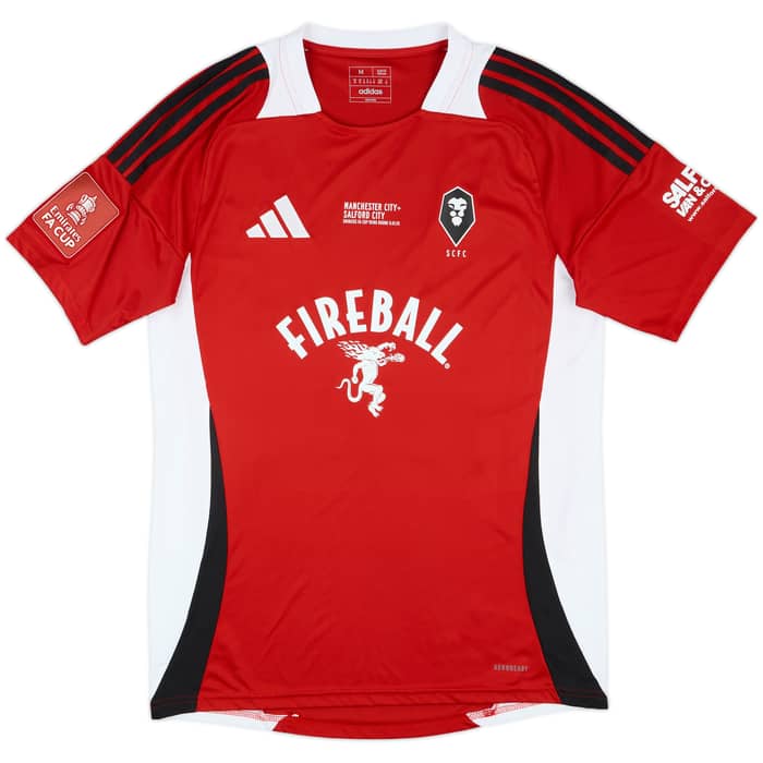 2024-25 Salford City Match Issue FA Cup Home Shirt Shephard #32