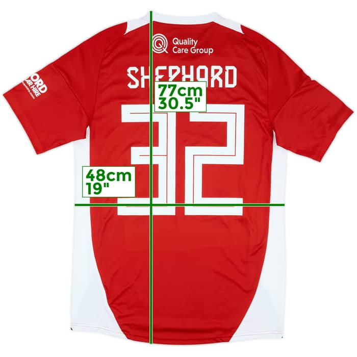 2024-25 Salford City Match Issue FA Cup Home Shirt Shephard #32