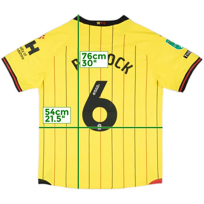 2024-25 Watford Match Issue Carabao Cup Home Shirt Pollock #6