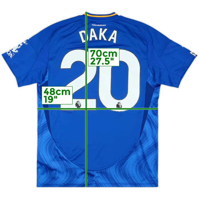 2024-25 Leicester Match Issue Home Shirt Daka #20