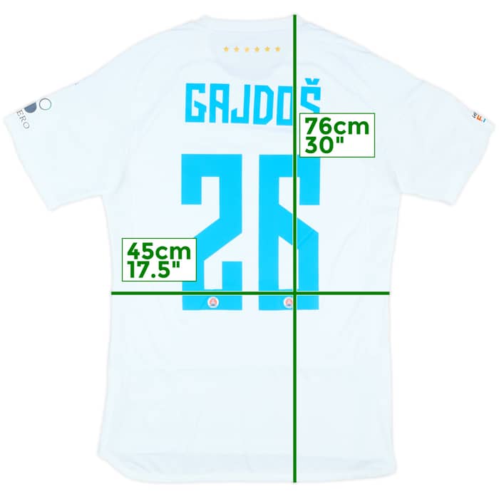 2024-25 Slovan Bratislava Match Issue Champions League Away Shirt Gajdos #26