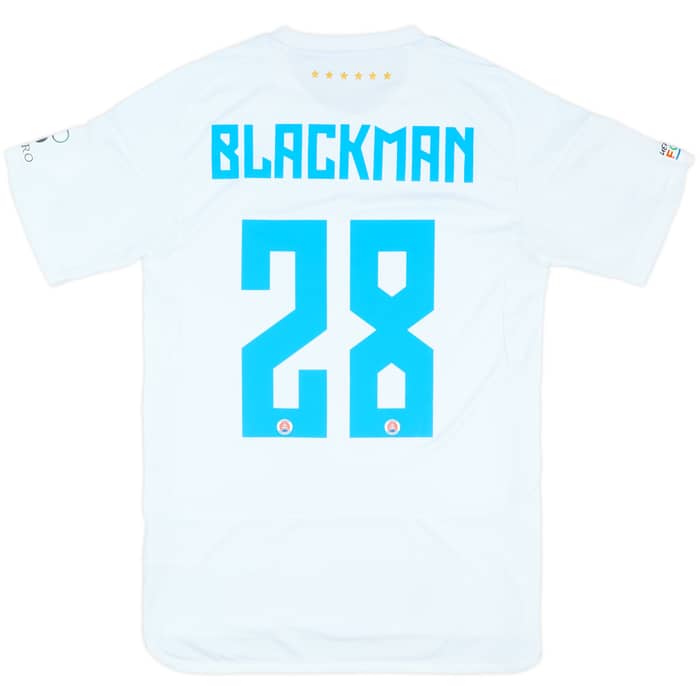 2024-25 Slovan Bratislava Match Issue Champions League Away Shirt Blackman #28