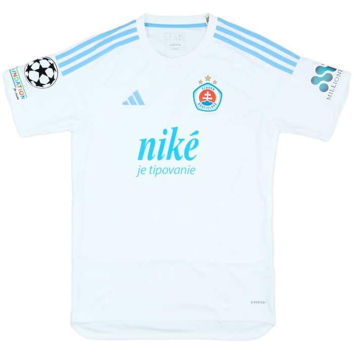 2024-25 Slovan Bratislava Match Issue Champions League Away Shirt Blackman #28