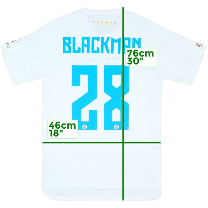 2024-25 Slovan Bratislava Match Issue Champions League Away Shirt Blackman #28
