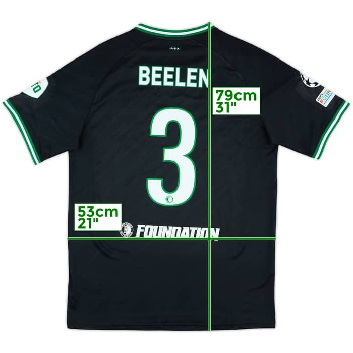 2024-25 Feyenoord Match Issue Champions League Away Shirt Beelen #3